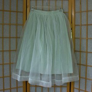 Mint Organza Midi Skirt